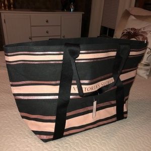 Victoria's Secret Black and Pink Weekender Tote